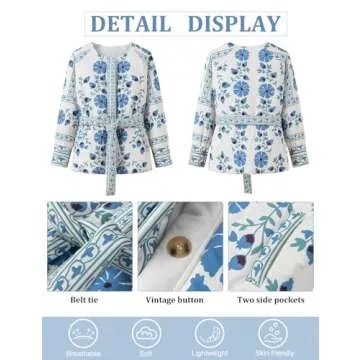 Lightweight Floral Quilted Jacket for Stylish Comfort