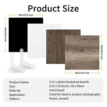 Goshoot Double Sided Backdrop Board Kit for Photography