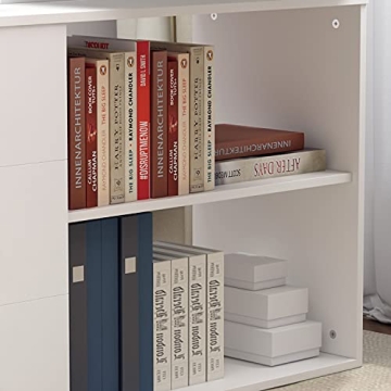 Stylish Homsee L-Shaped Computer Desk with Storage