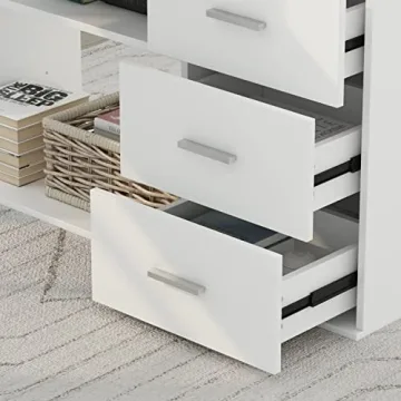 Stylish Homsee L-Shaped Computer Desk with Storage