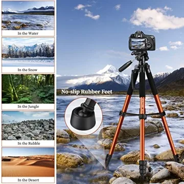 JOILCAN 74" Professional Tripod for Cameras and Phones