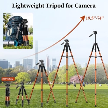 JOILCAN 74" Professional Tripod for Cameras and Phones