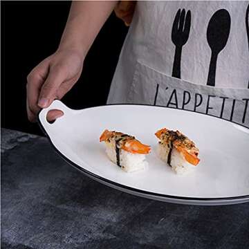 ZOOFOX Oval Serving Platter Set of 4 Ceramic Trays