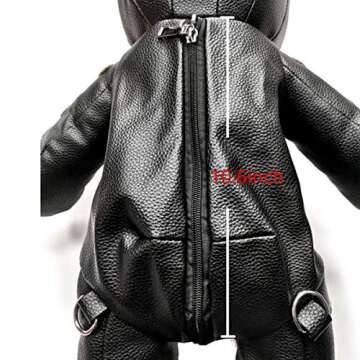 MengEryt Fashion Skeleton Bear Female Backpack Punk Style Bags Designer Backpacks for Adolescent Girls (Black)
