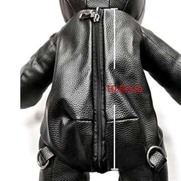 MengEryt Fashion Skeleton Bear Female Backpack Punk Style Bags Designer Backpacks for Adolescent Girls (Black)