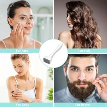 Dermastamp System, 0.25mm Microneedling Derma Stamp Pen, Derma Roller Alternative, Skin Care Tool for Women