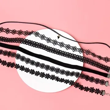 Maxforever 6 PCS Choker Set Stylish Velvet Lace Necklaces