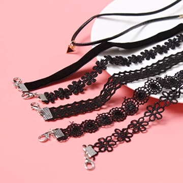 Maxforever 6 PCS Choker Set Stylish Velvet Lace Necklaces