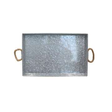 Galvanized Metal Rectangular Serving Tray - Jumbo Serving Delight