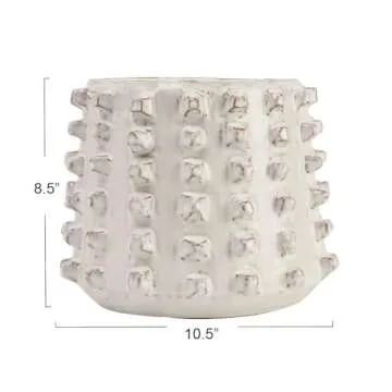 Creative Co-Op Sculptural Raised Dots Planter for Home