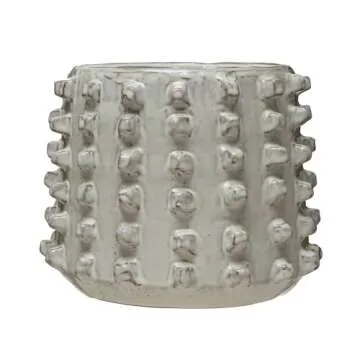 Creative Co-Op Sculptural Raised Dots Planter for Home