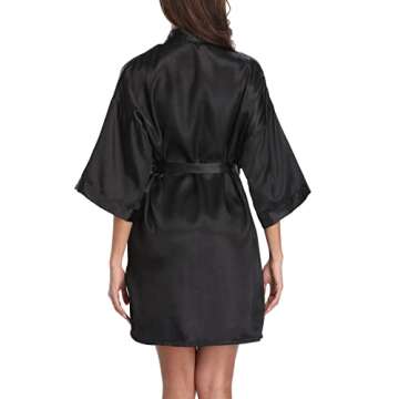 Old-Times Silk Kimono Robe for Brides and Bridesmaids