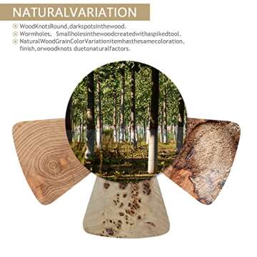 Uziass Wood Tree Stump Stool - Versatile Natural Decor