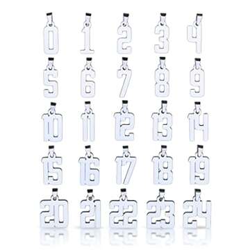 Elite Athletic Gear 00-99 Custom Number Pendant With Chain Necklace - Stainless Steel (29)