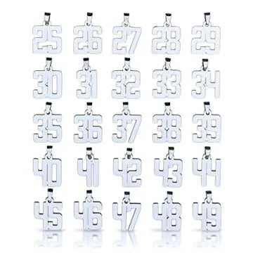Elite Athletic Gear 00-99 Custom Number Pendant With Chain Necklace - Stainless Steel (29)