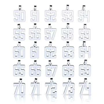 Elite Athletic Gear 00-99 Custom Number Pendant With Chain Necklace - Stainless Steel (29)