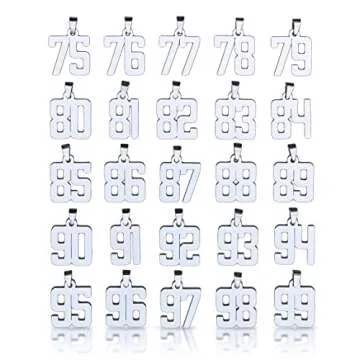 Elite Athletic Gear 00-99 Custom Number Pendant With Chain Necklace - Stainless Steel (29)