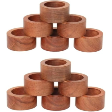 Elegant Wooden Napkin Rings Set for Every Occasion