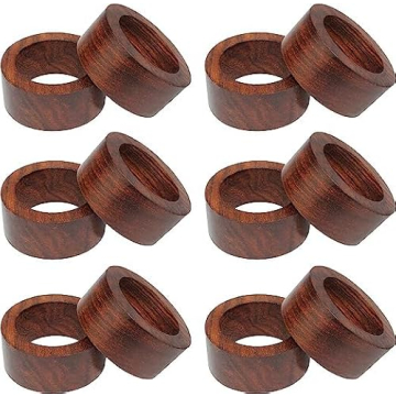 Elegant Wooden Napkin Rings Set for Every Occasion