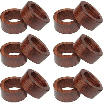 Elegant Wooden Napkin Rings Set for Every Occasion