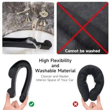 Car Seat Gap Filler Set of 2, Soft Foam Multifunctional Seat Side Gap Filler with Organizer & Hook Function, 3in1 Gap Stopper Universal Fit Car SUV Truck Fill The Gap Between Seat & Console