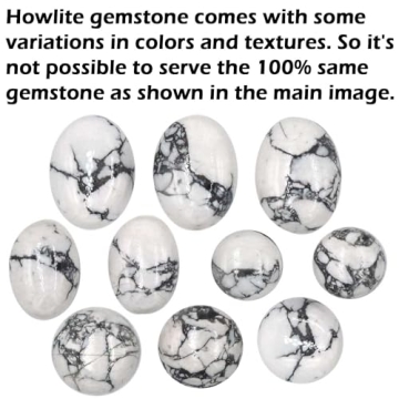 JEWELOPORIUM White Howlite Silver Ring for Women 925 Sterling Silver