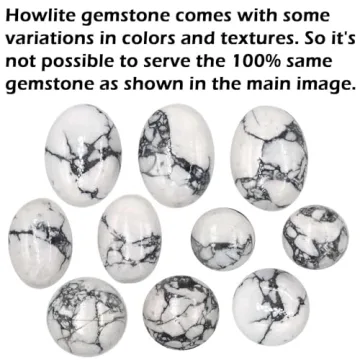 JEWELOPORIUM White Howlite Silver Ring for Women 925 Sterling Silver