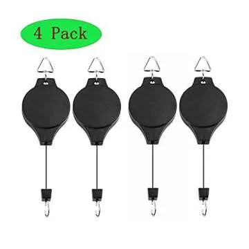Lythor Retractable Plant Hanger – Easy Reach Pulley for Baskets and Feeders