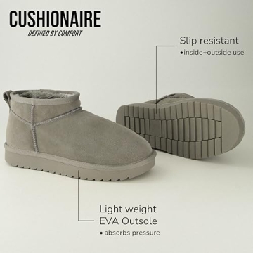 CUSHIONAIRE Women's Suede Ankle Snow Boots - Cozy Style