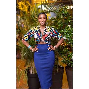 Blouses for Women Fashion, Casual Long Sleeve Button Down Shirts Tops, XS-3XL (Red Yellow Mix Colors, Medium)