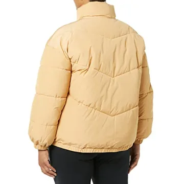 Stylish Women's Relaxed-Fit Mock-Neck Short Puffer Jacket