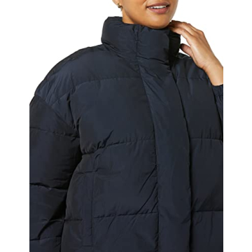 Stylish Women's Relaxed-Fit Mock-Neck Short Puffer Jacket
