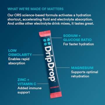 DripDrop Hydration Electrolyte Drink Mix - 16 Sticks