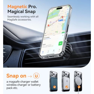 CANSHN Magnetic Case for iPhone 17 Pro Max - Clear Stylish Protection