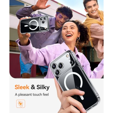 CANSHN Magnetic Case for iPhone 17 Pro Max - Clear Stylish Protection