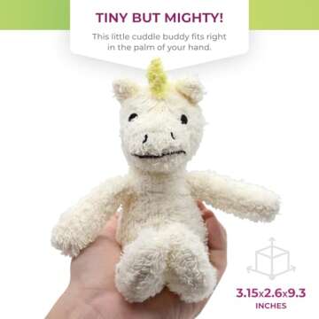Thermal-Aid Zoo - Mini Microwavable Stuffed Animal - Plush Toy and Hot Cold Pack - Juno The Unicorn - 3.15 x 2.6 x 9.3 in