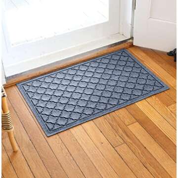 Bungalow Flooring Waterhog Door Mat, 2' x 3' Made in USA, Durable and Decorative Floor Covering, Ski...
