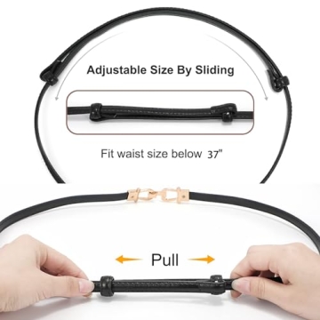 Versatile WERFORU Women Skinny Belt - Elegant Adjustable Leather Belt Pack