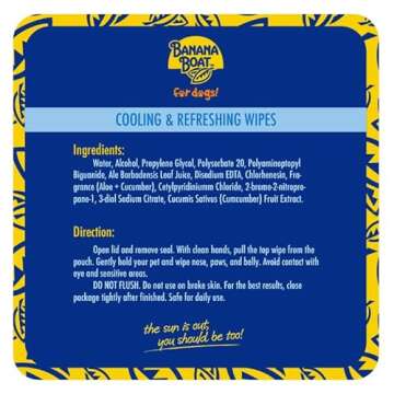 Banana Boat 3 Pack Bundle Dog Sunscreen Spray, Dog Wipes, Paw Balm - SPF 50 Sun Protector Spray for Dogs, Dog Grooming Wipes, 3 in 1 Soother Moisturizer and Protector for the Dog Nose Paw and Elbow