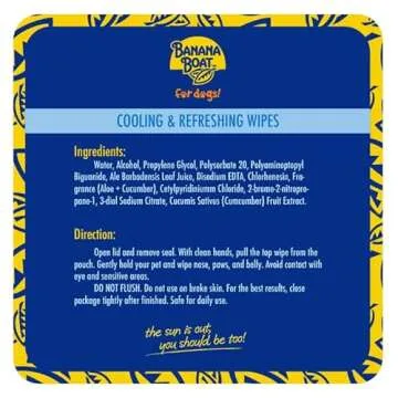 Banana Boat 3 Pack Bundle Dog Sunscreen Spray, Dog Wipes, Paw Balm - SPF 50 Sun Protector Spray for Dogs, Dog Grooming Wipes, 3 in 1 Soother Moisturizer and Protector for the Dog Nose Paw and Elbow