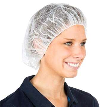 G & F Products 13040-100 Disposable Bouffant Caps Hair Net, Spun-Bonded Polypropylene, Non-Woven, Me...