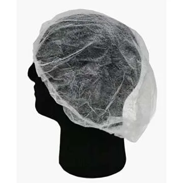 G & F Products 13040-100 Disposable Bouffant Caps Hair Net, Spun-Bonded Polypropylene, Non-Woven, Medical, Labs, Nurse, Tattoo, Food Service, Health, Hospital, White, 100/Sleeve