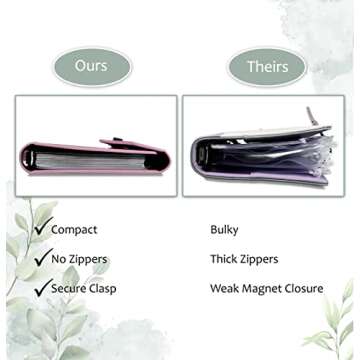 LIVVEZY A6 Budget Binder with Cash Envelopes. Compact Pink Pu Leather Cash Envelope Binder System. Easy to Use 6 Ring Money Organizer Savings Binder. Budget Organizer & Undated Money Saving Binder.