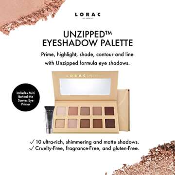 LORAC Unzipped Eye Shadow Palette | Matte & Glitter Finish Eyeshadow | Shimmer & Matte, 2 Piece set ...
