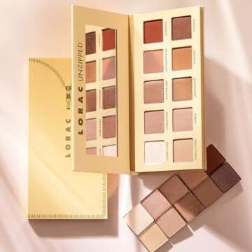 LORAC Unzipped Eye Shadow Palette | Matte & Glitter Finish Eyeshadow | Shimmer & Matte, 2 Piece set (Pack of 1)