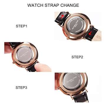 Stylish VICTORIA HYDE Easy Read Women's Watch with Leather Strap