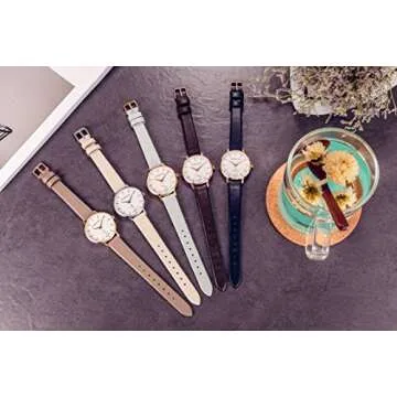 Stylish VICTORIA HYDE Easy Read Women's Watch with Leather Strap