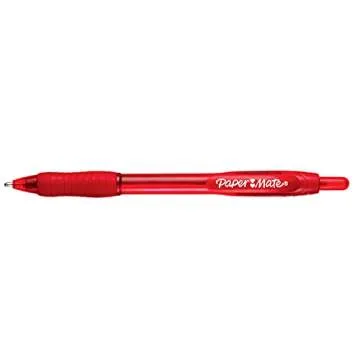 Paper Mate Profile Retractable Ballpoint Pens, Bold (1.4mm), Red, 12 Count