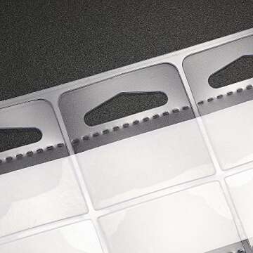 TecUnite Clear Adhesive Hanging Tags for Easy Displays