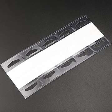 TecUnite Clear Adhesive Hanging Tags for Easy Displays
